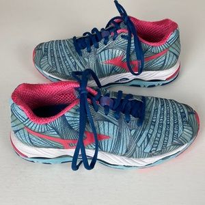 💙Mizuno Wave Paradox 7.5 women’s running shoes-Blue and light teal